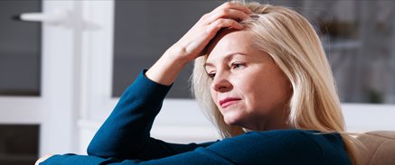 Woman looking anxious